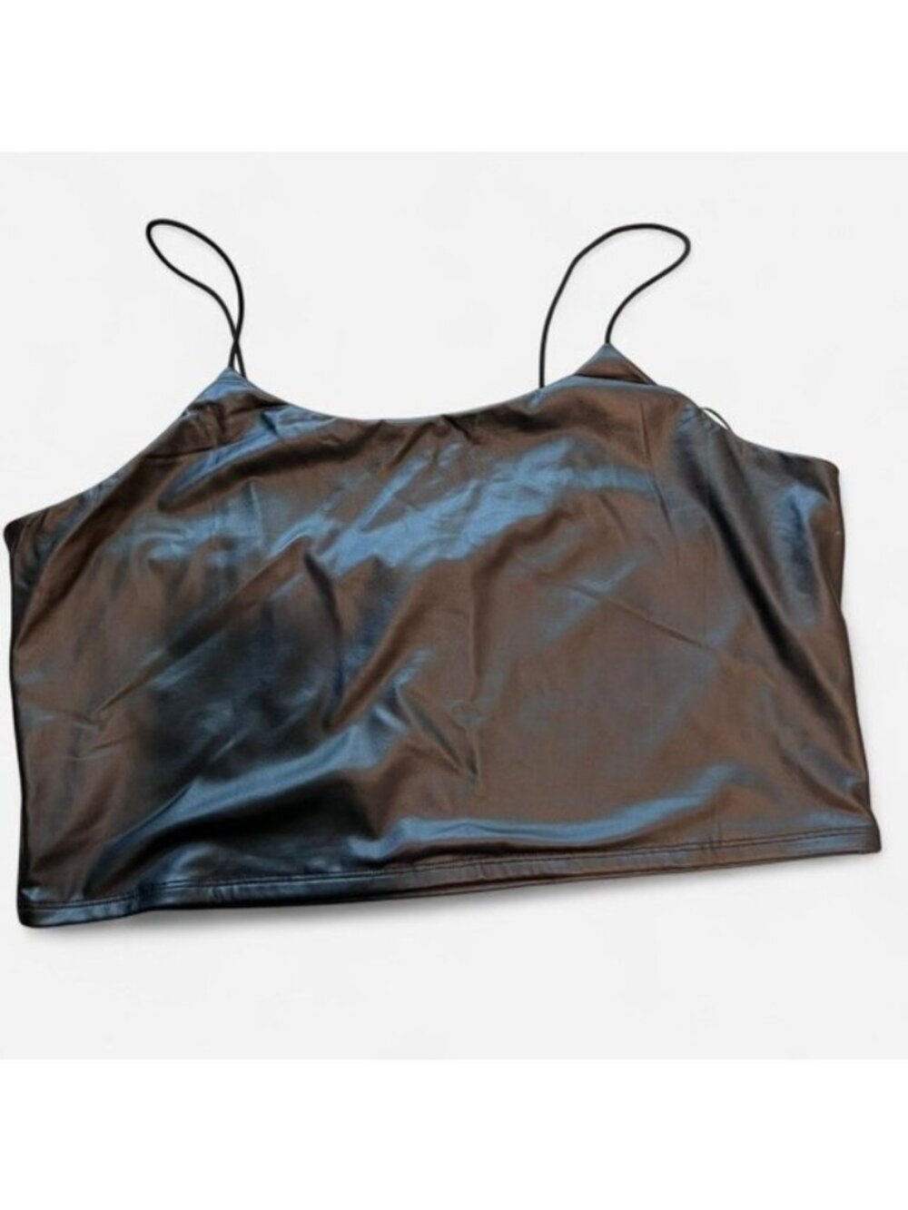 Nwot Faux Leather Crop Top